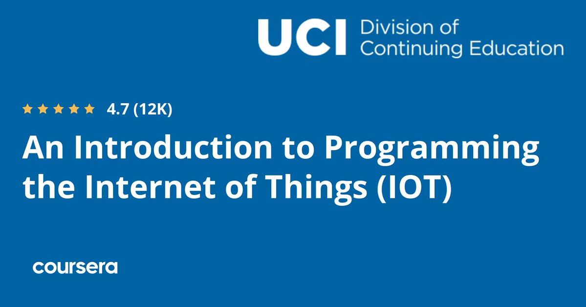 PlatformIO_Org's tweet image. #LearnEmbedded 🎓 &quot;An Introduction to Programming the Internet of Things (IoT) Specialization&quot;
Design and create a simple IoT device in just six courses
👉 coursera.org/specialization…
📌 #EmbeddedSystems #Semiconductor #Engineering #Electronics #Hardware #IoT