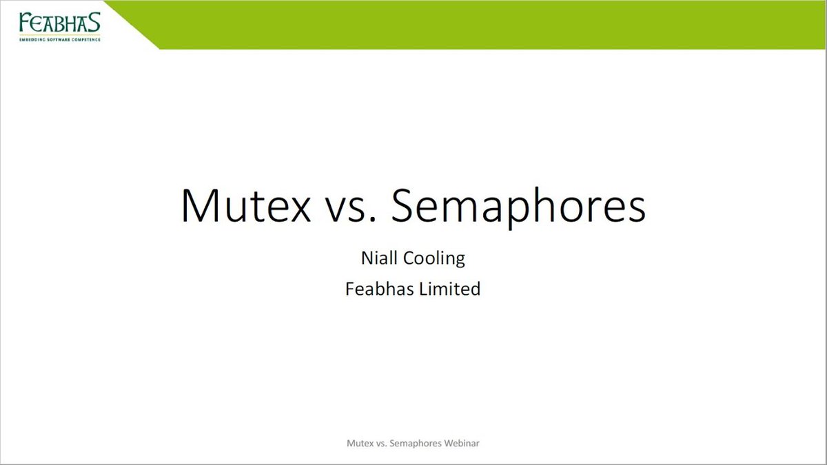 PlatformIO_Org's tweet image. #LearnEmbedded 🎓 &quot;Mutex vs. Semaphores&quot;
Explore the evolution of binary and counting semaphores, addressing associated issues
📺 youtube.com/watch?v=TDzQix…
📌 #EmbeddedSystems #Semiconductor #Engineering #Hardware #Electronics #RTOS