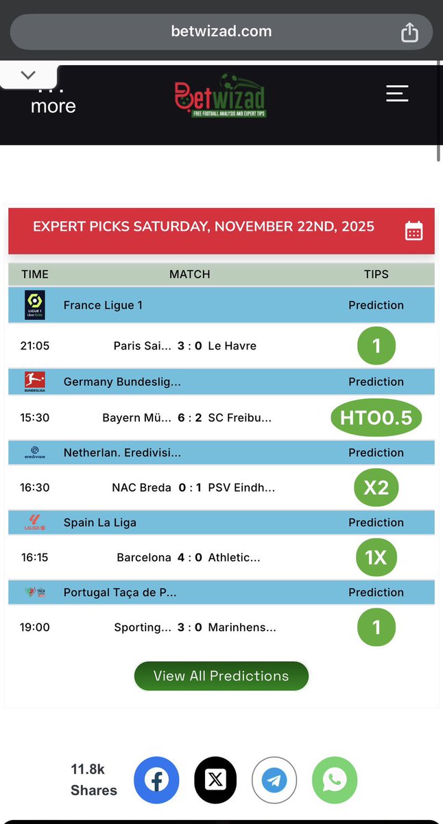 pbtips_'s tweet image. Did you Remember the Website I introduced to you yesterday?

Like I have Said, If you are interested in consistent Winnings 

Follow @BetwizadTips 

And Alway use Betwizad.com to your winning advantage, Consistent winning is guaranteed ✍️