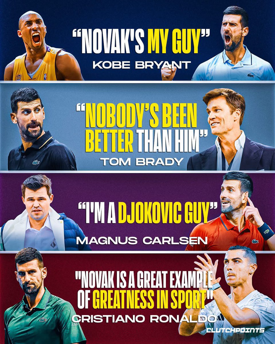NO1VAK_'s tweet image. Other GOAT’s recognizing the GOAT of Tennis 🎾,

Novak Djokovic 🐐