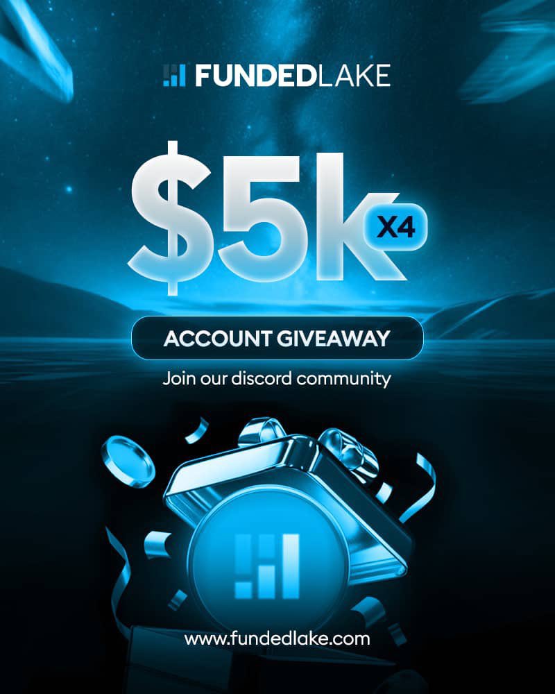 🎁 GIVEAWAY 🎁

4 X $5,000 Challenge Account

How to Enter:
🔆  Follow <a href="/Fundedlake/">Fundedlake</a> <a href="/Isabelloisa1/">Engr Isaski</a> 
🔆  Like, Retweet and Tag 3 Traders
🔆  Must Join our Discord  discord.gg/fYfpKqea

Winners will be announced in 7 days.
Good luck! 💪🏽
