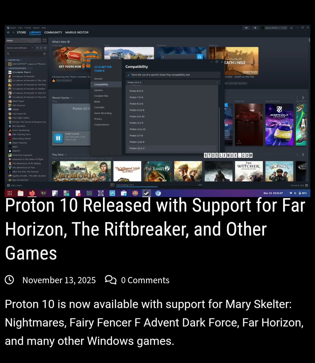 serjsebastian's tweet image. protondb.com
You can check your favorites. Support  is constantly improving with updates.