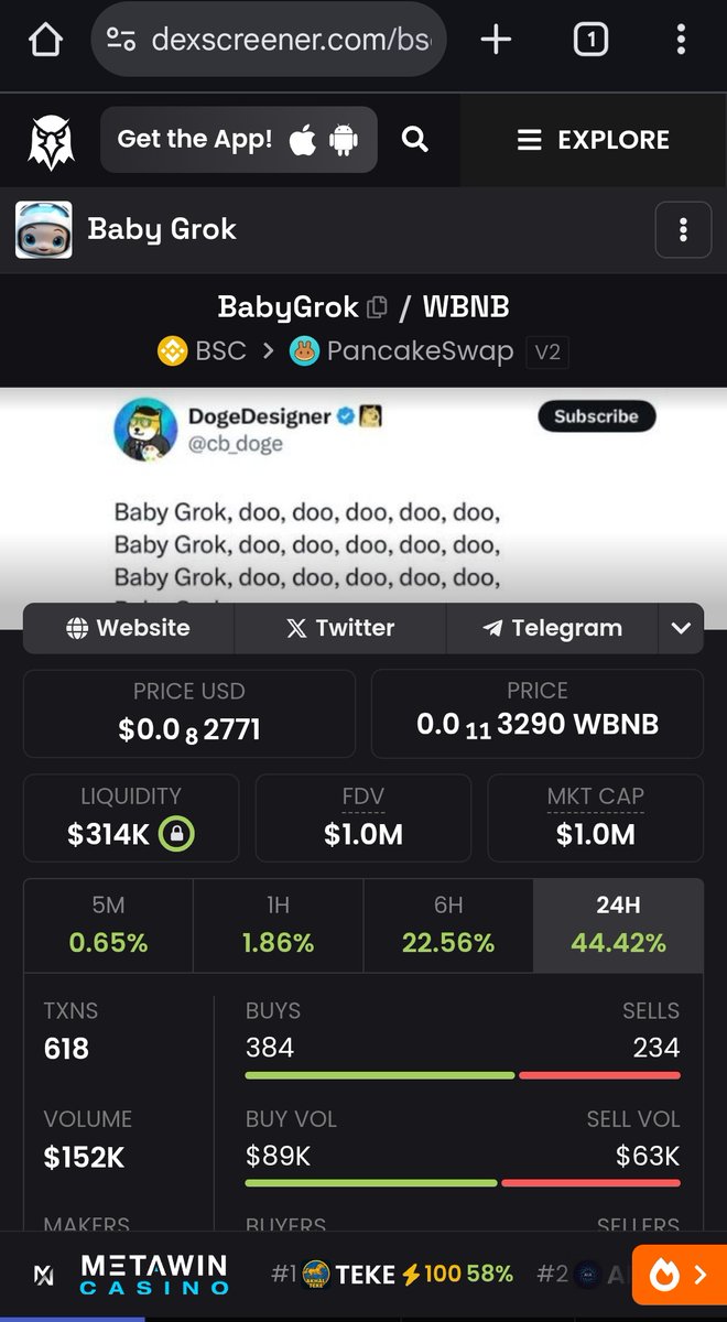 OnderAslnn's tweet image. #BabyGrok

9M ATH’den 1M MC’ye düştü, ekip projeyi yavaş yavaş yeniden hareketlendirmeye başladı. Bunu daha önce de paylaşmıştım ama eski tweetimi bulamadığım için alıntı yapamadım. Bakalım nereye kadar taşıyacaklar.