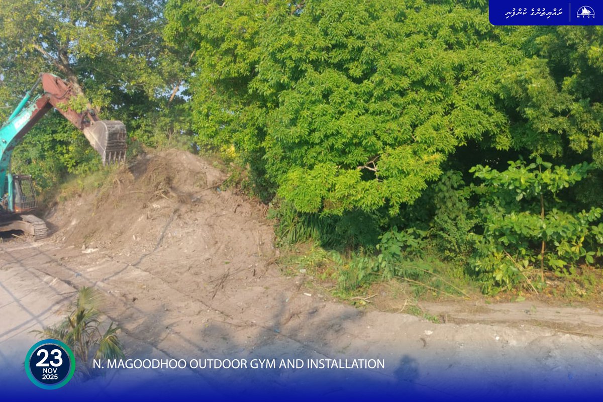 MTCCPlc's tweet image. Project Update: Development of N. Magoodhoo Outdoor Gym Supply and Installation  

We have commenced site clearing works.  

Follow more updates at: projects.mtcc.com.mv #MTCCProjects #TeamMTCC #RayyithungeKunfuni #GaumuBinaakurumugaaMTCC