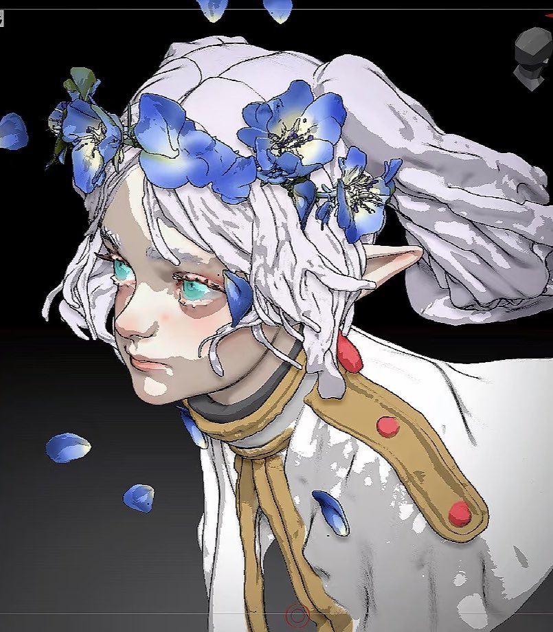 フリーレン 「蒼月草」|Entei Ryuのイラスト