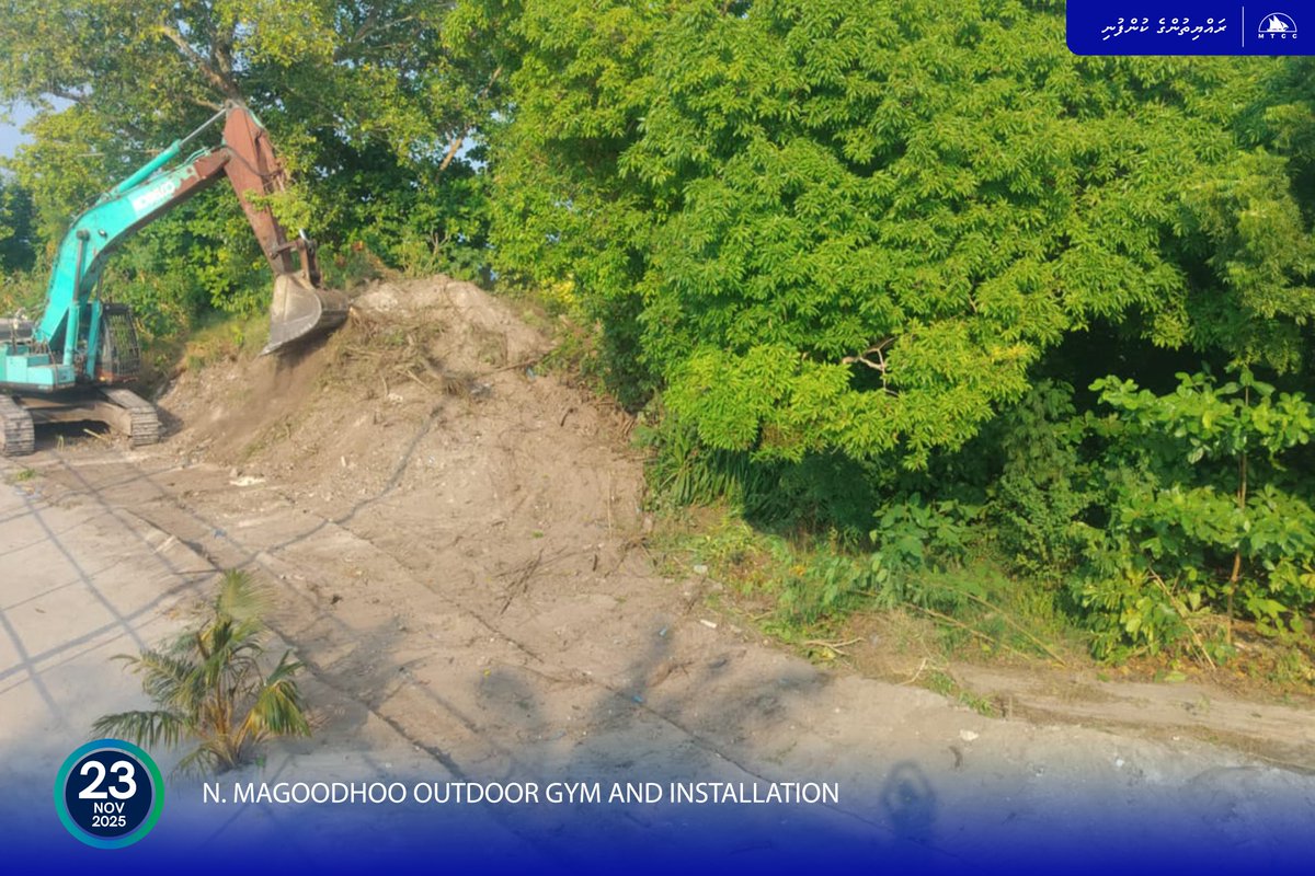 MTCCPlc's tweet image. Project Update: Development of N. Magoodhoo Outdoor Gym Supply and Installation  

We have commenced site clearing works.  

Follow more updates at: projects.mtcc.com.mv #MTCCProjects #TeamMTCC #RayyithungeKunfuni #GaumuBinaakurumugaaMTCC