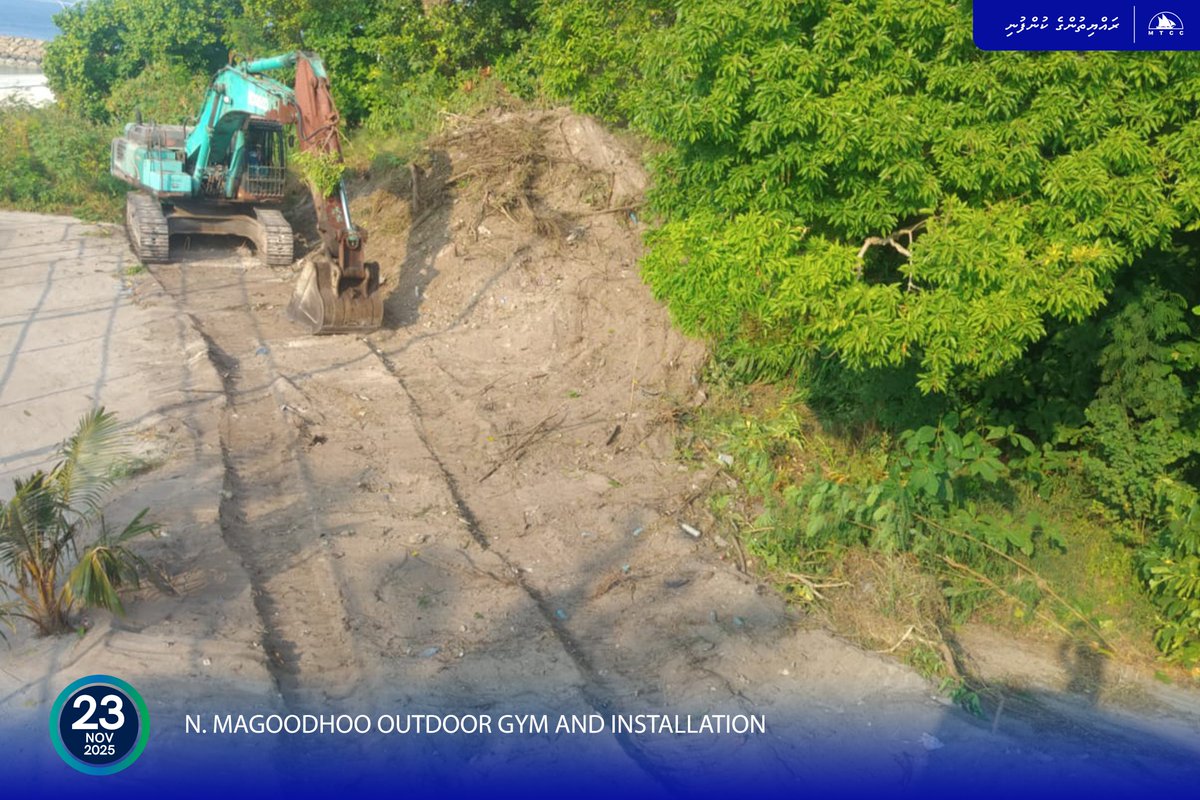 MTCCPlc's tweet image. Project Update: Development of N. Magoodhoo Outdoor Gym Supply and Installation  

We have commenced site clearing works.  

Follow more updates at: projects.mtcc.com.mv #MTCCProjects #TeamMTCC #RayyithungeKunfuni #GaumuBinaakurumugaaMTCC