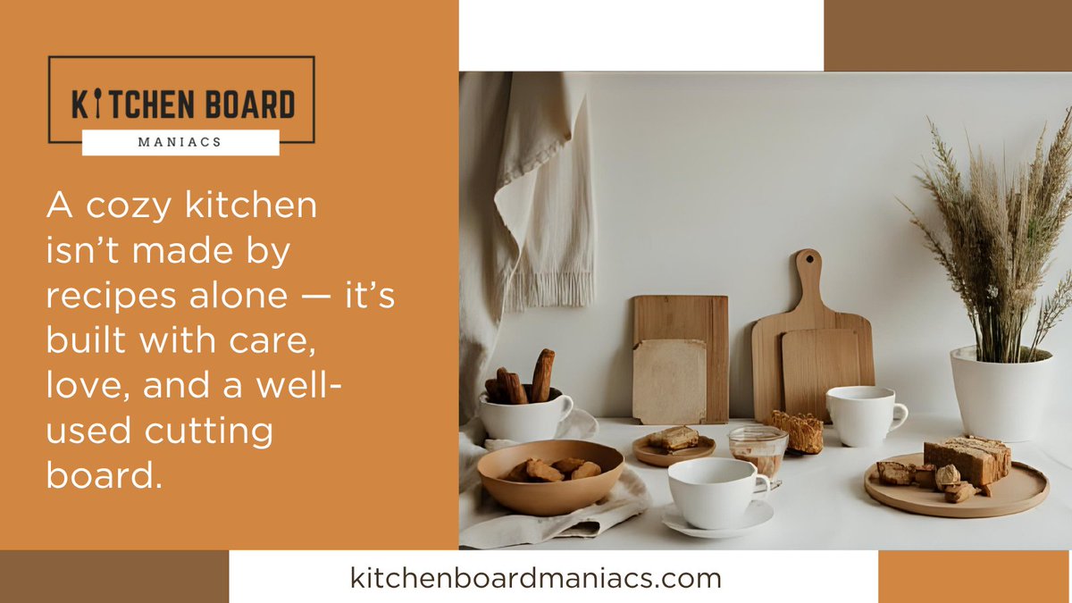 KitchenBoardM's tweet image. A cozy kitchen is made of love, memories, and the board you use every day. 🍂✨
Discover comfort in every slice.
#CozyKitchenFeels #HomeStyle #KitchenEssentials #WarmAndSimple #CuttingBoardMagic