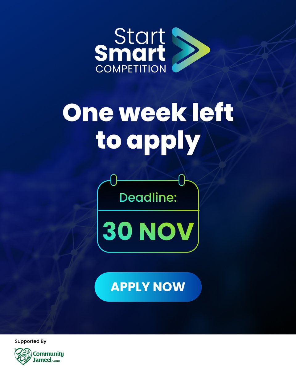 startsmartsaudi's tweet image. قليلة هي الفرص التي ستمر عليك وتغيّر حياتك كرائد أعمال، وإن مسابقة ستارت سمارت لريادة الأعمال هي إحداها بلا شك! فسارع بتسجيل فكرة مشروعك الريادي المدعوم بالذكاء الاصطناعي لتتمكن من تحويلها إلى شركة ناشئة ناجحة.

لا تفوّت الفرصة وسجل الآن:
apply.startsmartsaudi.com/9th_edition/

Few…