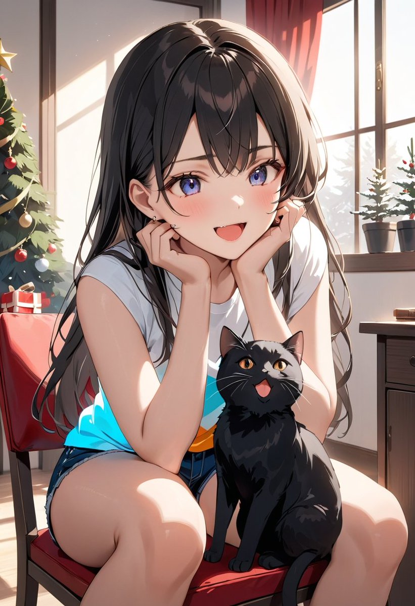 Q45129Kazumasan's tweet image. Meow, meow. The two of them meow. Aren&apos;t they cute?
皆様、お疲れ様です。おやすみなさい。
#AIgirl #AIにゃんこ