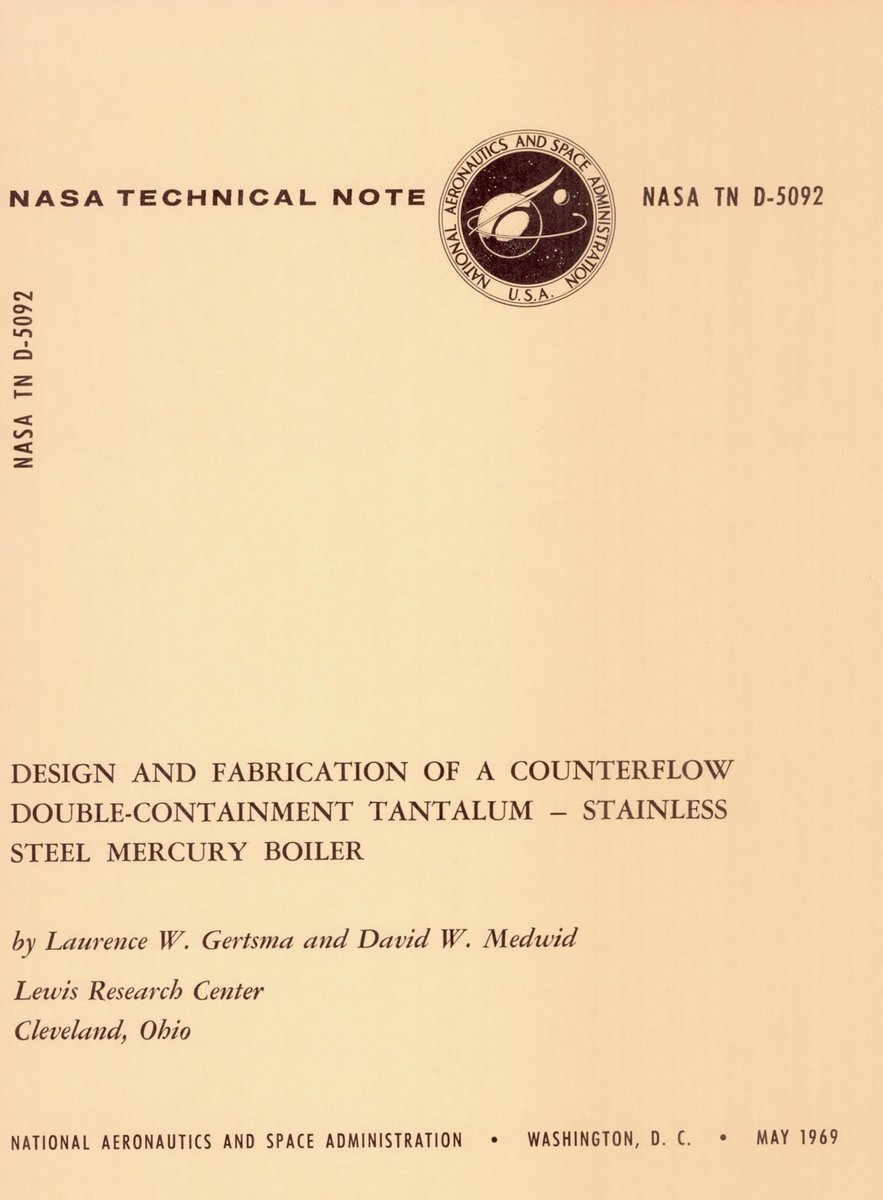 DJSnM's tweet image. I see a few people asking whether there&apos;s a better way to generate power from fission or fusion than boiling water to spin turbines.
There is, but it&apos;s not what you think.
You can use the heat to boil Mercury and use that to run turbines. The higher temperatures means higher…