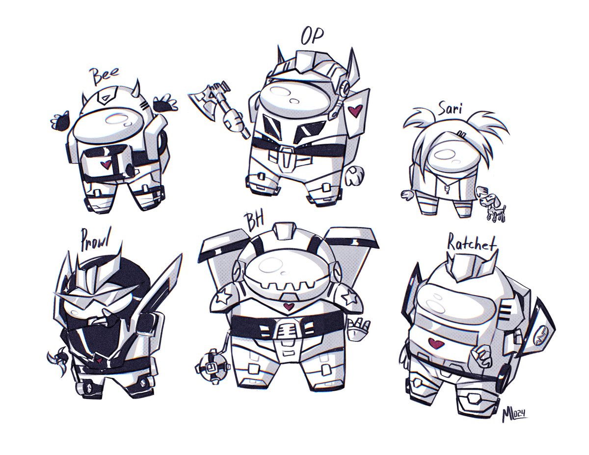 . ⁺ ✦ Among Us ⨯ TFA ✦ ⁺ .

⋆ Bumblebee 
⋆ Optimus Prime 
⋆ Sari Sumdac 
⋆ Prowl 
⋆ Bulkhead 
⋆ Ratchet 

#tfa #transformersanimated #autobots