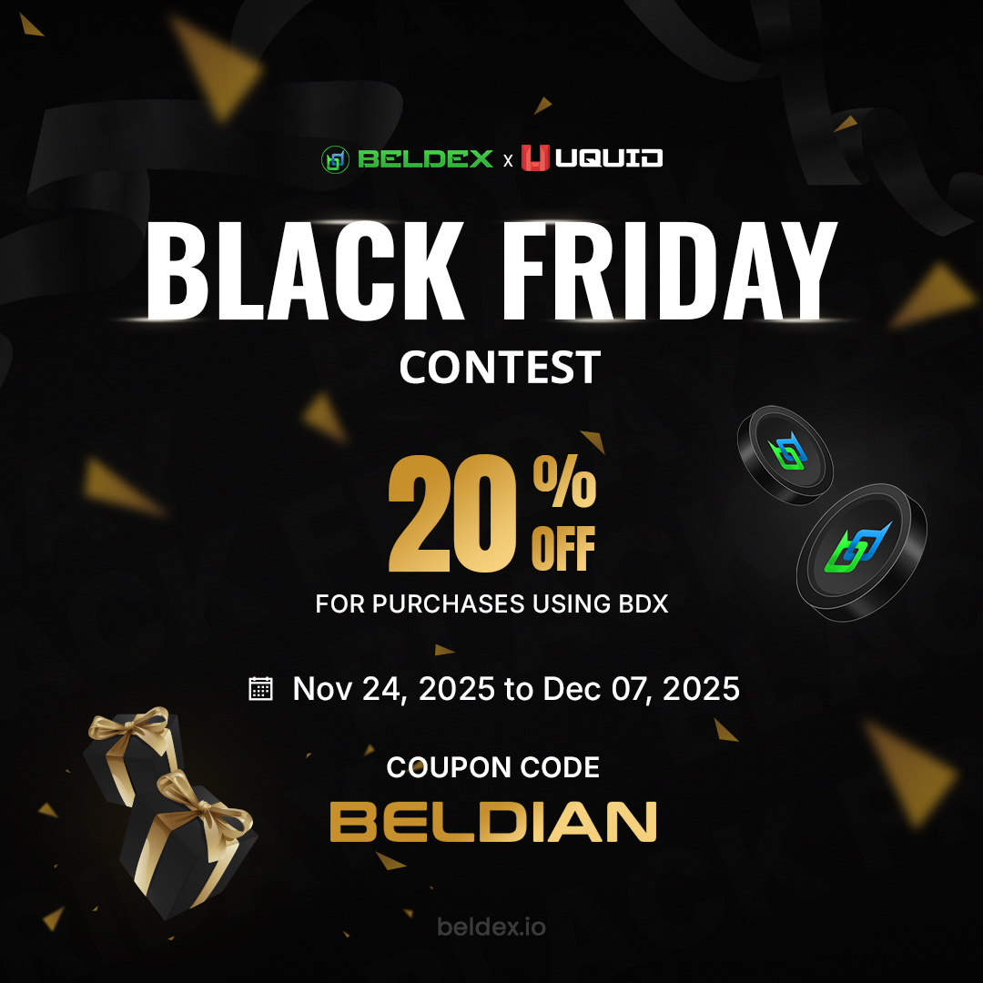 BeldexCoin's tweet image. Pay with Beldex &amp;amp; GET 20% OFF! @uquidcard 

🔸use coupon code BELDIAN to get 20% discount.
🔸Valid for one-time use per user
🔸Only applicable to payments made with $BDX
🔸Valid for both Uquid Digital Shop (shop.uquid.com)   &amp;amp; Physical Shop (uquid.com)