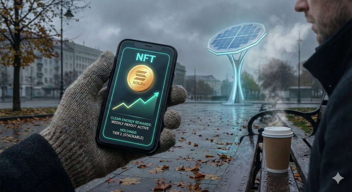 SOLRxProject's tweet image. 🧊 A grey sky doesn’t mean a grey future.

Holding a #SOLRx NFT puts you in the clean-energy lane of Web3.
✅ Earn weekly as a holder
✅ No lockups, no rituals
✅ Stackable NFT tiers
Autumn mornings are cold — your conviction shouldn’t be.

#SOLRx #DePIN #XRPL #NFTs…