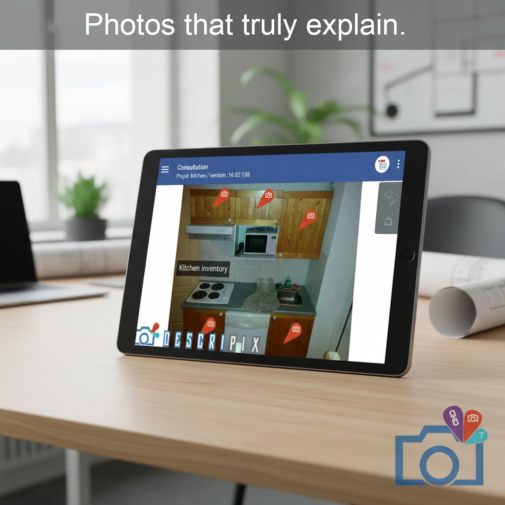 DESCRIPIX's tweet image. Turn kitchen photos into actionable inventories—map appliances, link manuals, track maintenance with Descripix. Visual context from general to detail. #Descripix #KitchenInventory #SmartKitchen #FacilityManagement