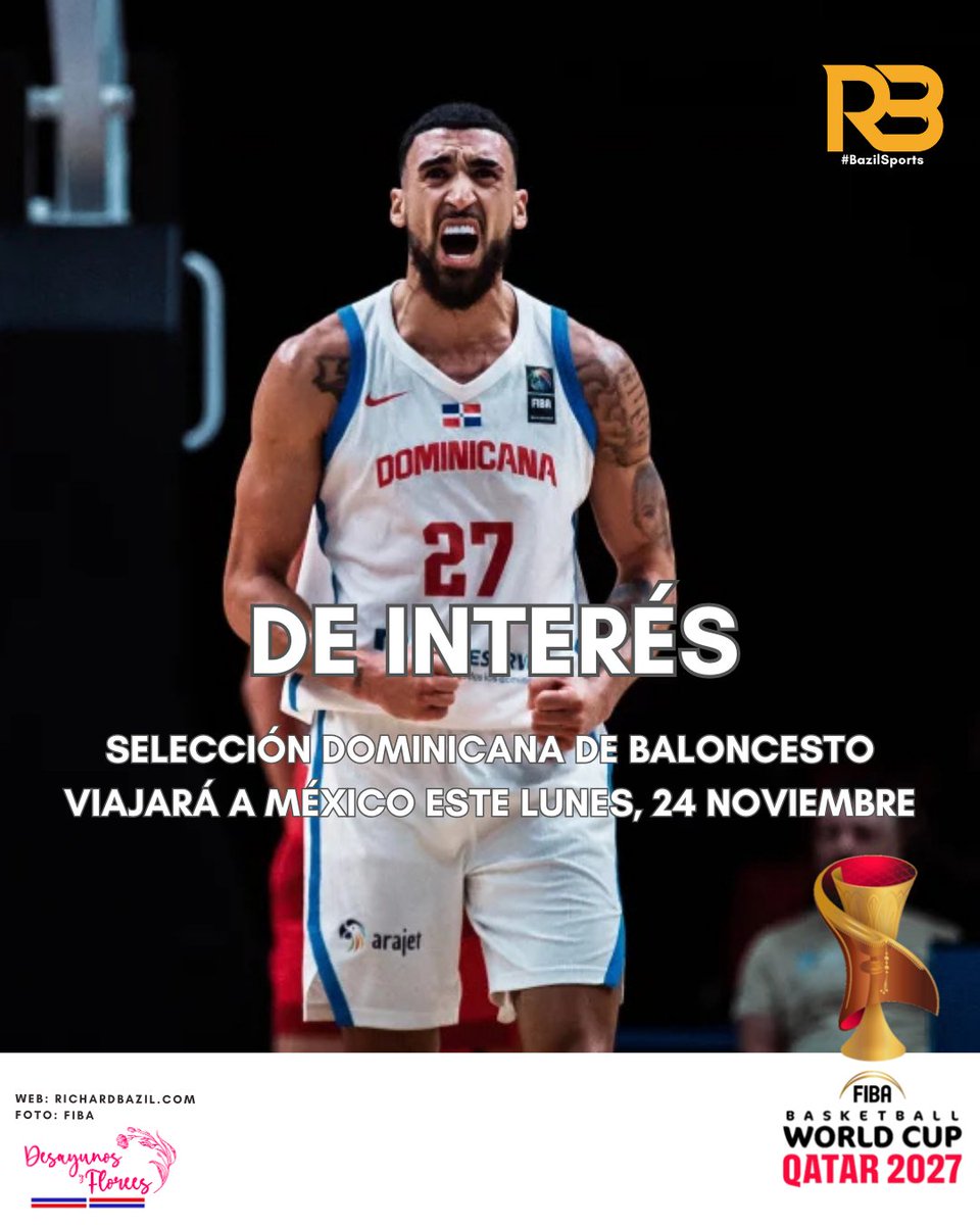 🚨 DE INTERÉS 🚨

🏀🇩🇴 Fuentes me indican que la selección dominicana de baloncesto viajará este lunes a México, donde sostendrán sus entrenamientos para el primer compromiso del inicio de las ventanas clasificatorias a la Copa del Mundo FIBA, Catar 2027.

#bazilsports #fibawc