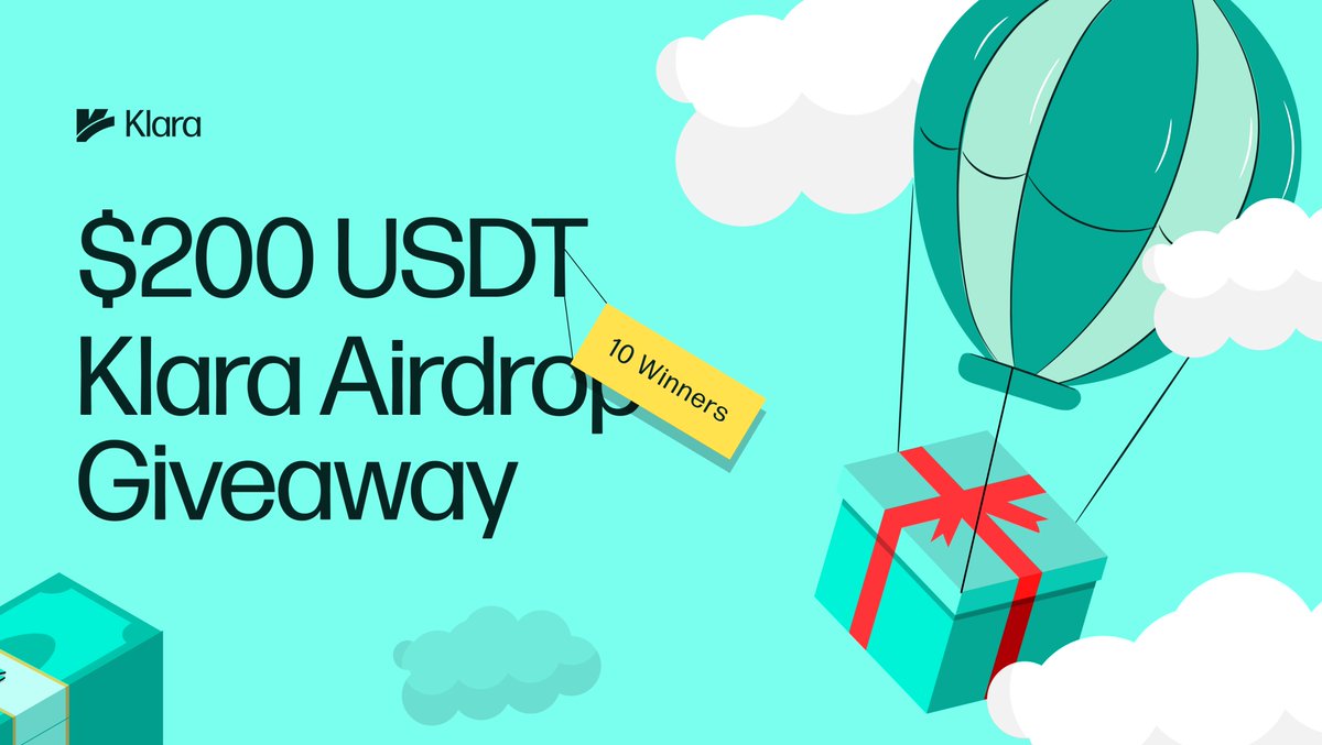 Klara_Money's tweet image. KLARA CARD LAUNCH GIVEAWAY ✨

🚀 To celebrate the start of Klara’s platform development, we’re giving away 200 USDT to 10 lucky community member.

How to enter:

1️⃣ Follow our official account [@Klara_Money ]
2️⃣ Join our waitlist: klara.finance
3️⃣ Like &amp;amp; retweet this…