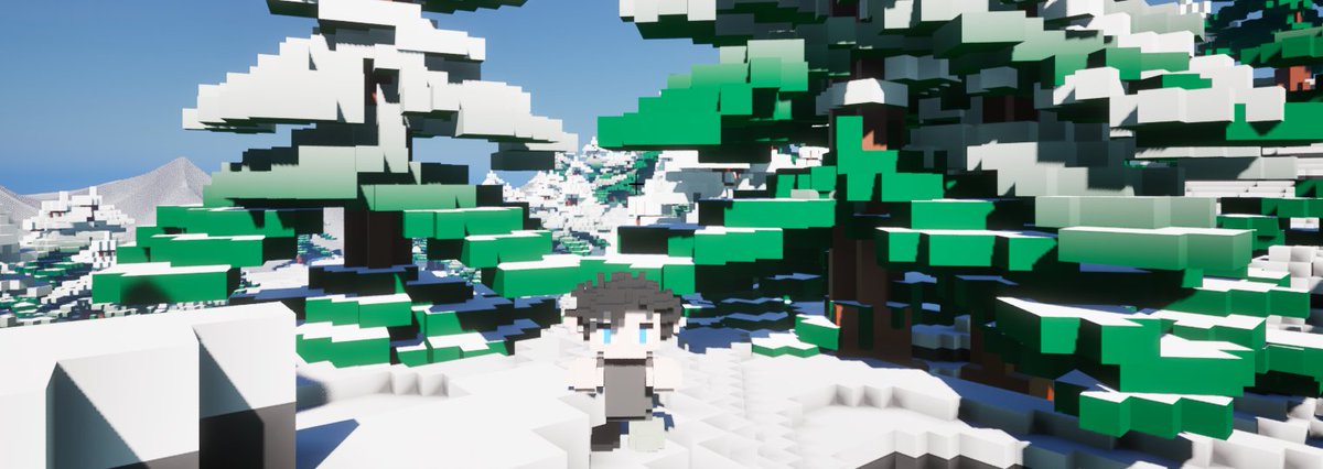 zoyal33's tweet image. Early snow biome implemented. Still needs flowers rocks, etc.
#UnrealEngine5 #gamedev #voxel #indiedev #cubeworld