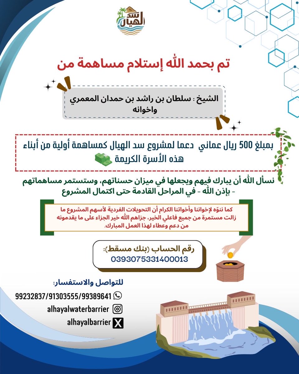 شكرا لعطائكم 
#سد_الهيال بولاية #عبري