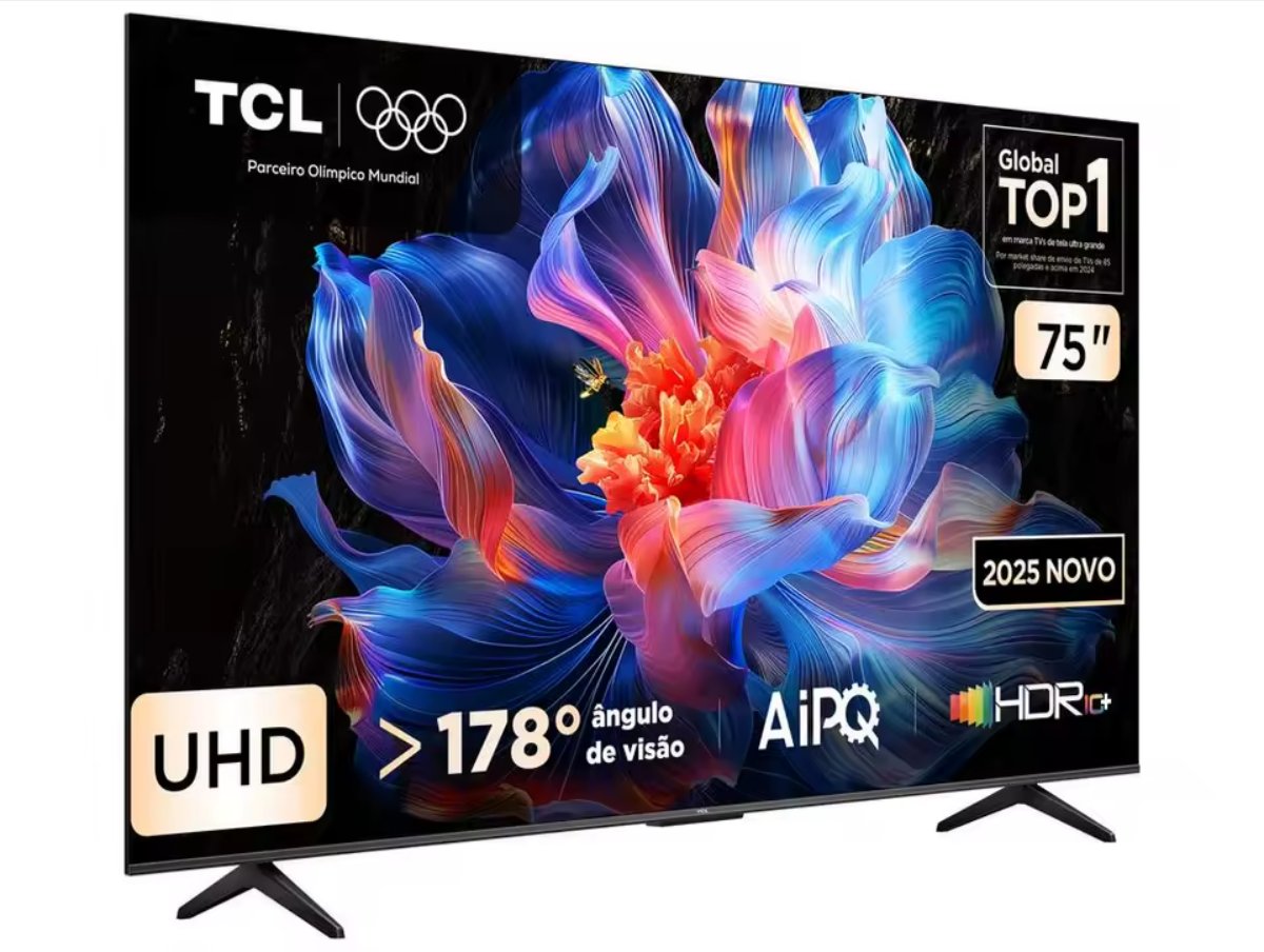 enricodejesussl's tweet image. 📺 Smart TV 75&quot; TCL 4K UHD LED HVA Google TV 75P6K 2025 – A tela gigante perfeita para maratonas épicas! 🎥✨

💵 R$ 3.682,00 em até 12x s/juros 🤑 

🔗 Compre agora: s.click.aliexpress.com/e/_mPVxb3L 

🎟️ Cupom: AEBRBF10 

😎 Vendida pela Magazine Luiza 

#SmartTV #TCL #GoogleTV #4KUHD…