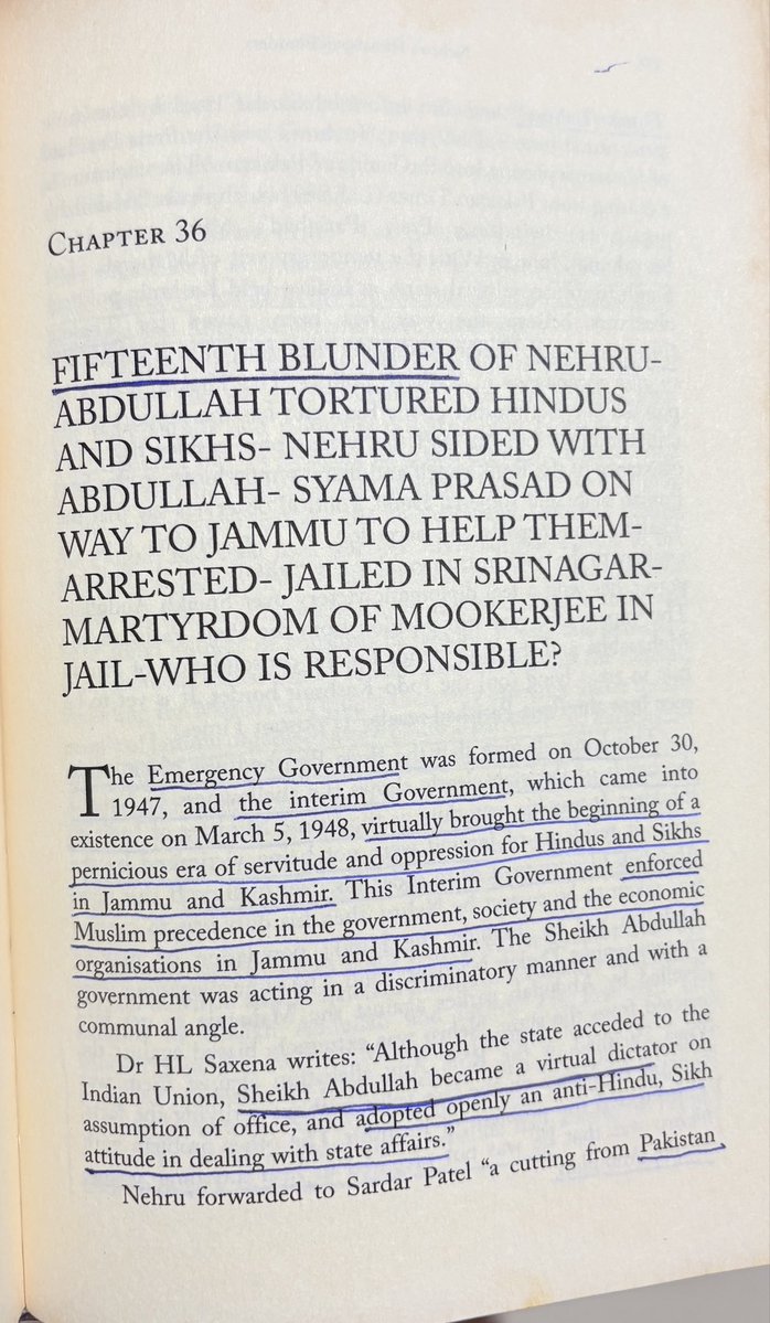 Kiran09438132's tweet image. Oppression of Hindus and Sikhs has been the stated policy of these bunch of terrorists right from 1947. Snippet from the book, “Nehru’s Himalayan Blunders” by Justice SN Aggarwal.