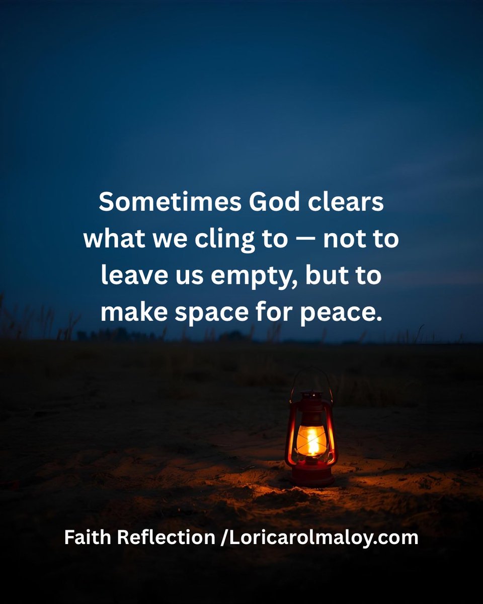 Loricarolmaloy's tweet image. Sometimes God reduces what we rely on — not to deprive us, but to make room for peace.
Gideon learned it.
We do too. 💕

#FaithReflection #LetGoAndLetGod
#PorchLightPages #PeaceandStill
