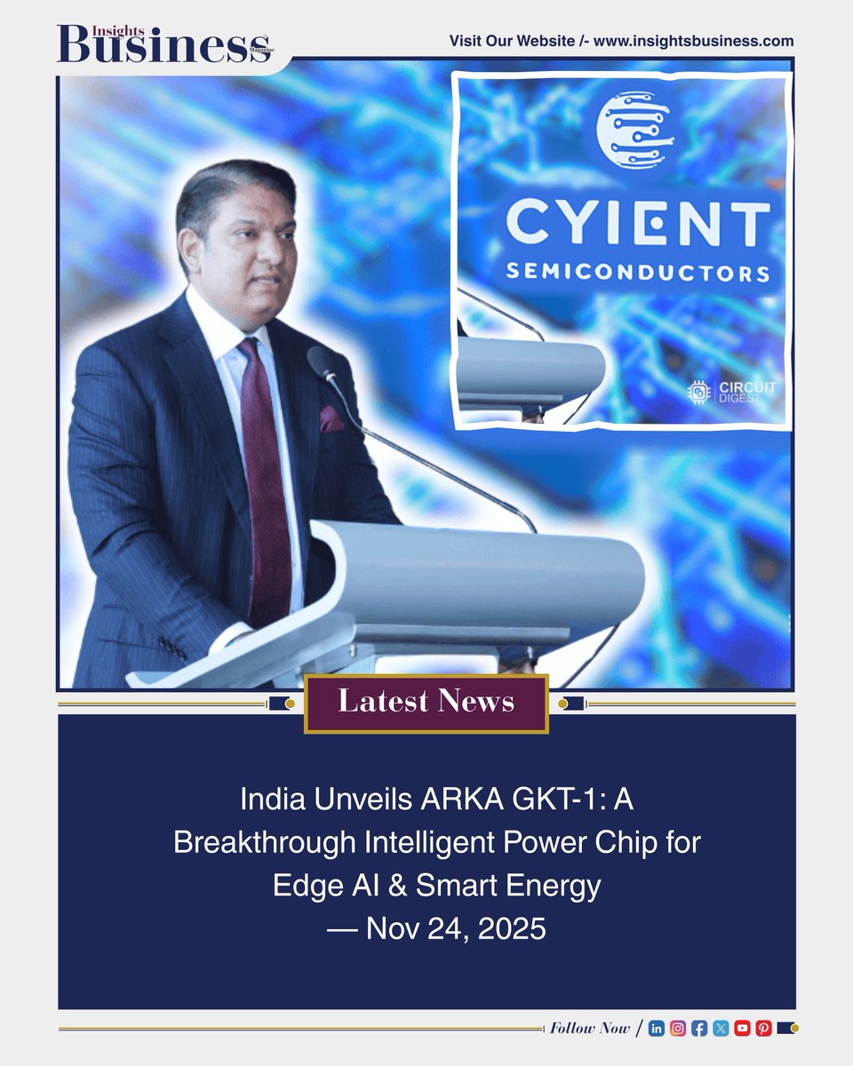 IBMagazine99's tweet image. India Unveils ARKA GKT-1: A Breakthrough Intelligent Power Chip for Edge AI &amp;amp; Smart Energy
@Cyient 
#ARKAGKT1 #AzimuthAI #CyientSemiconductors #SemiconductorIndia #EdgeAI #SmartEnergy #PowerChip #TechInnovation #MadeInIndia #ChipDesign #SemiconductorEcosystem #AIHardware