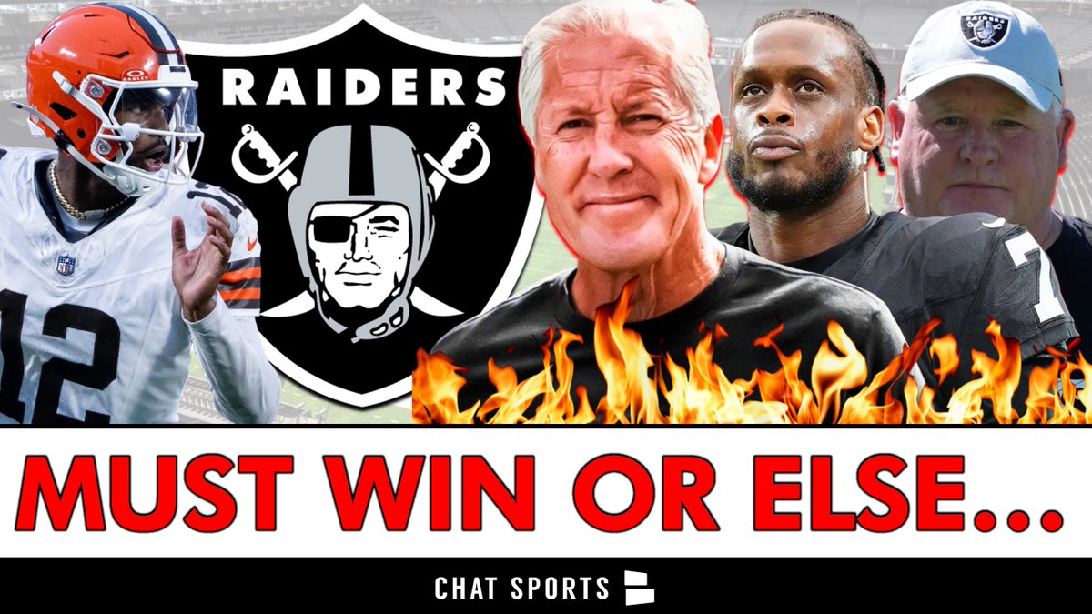 MUST WIN OR ELSE for the Pete Carroll Raiders

If the <a href="/Raiders/">Las Vegas Raiders</a> lose to the Shedeur Sanders Browns someone is getting FIRED!

Geno Smith, Chip Kelly, Brennan Carroll all need a Raiders win today!

Watch: youtube.com/watch?v=ySpCw8… 📺

<a href="/ChatSports/">Chat Sports</a>