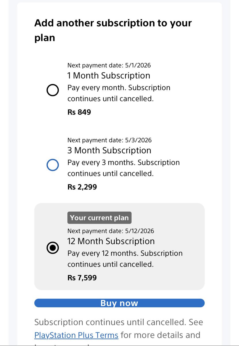 Can somebody explain/help me.
Why is the Black Friday discount not available or visible to me for Ps Plus?
I think <a href="/PlayStationIN/">PlayStation India</a> @AskPlayStation mentions that I can stack up if there’s existing deals running.
<a href="/RishiAlwani/">rishi</a> <a href="/madhavbanka_/">Madhav Banka</a> please assist