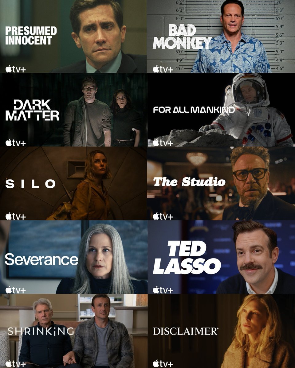 TheCineprism's tweet image. Peak of Apple TV+ catalogue.