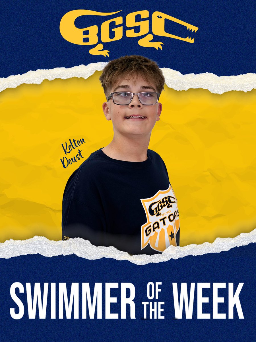 BGSCgators's tweet photo. Due to his work ethic and go-getter attitude, we'd like to recognize Karter as our Swimmer of the Week! 
We're so proud of how hard he's working. Keep it up, Karter🐊❕

-
#BGSC #BGSCswimming #swimmeroftheweek #athleterecognition #swimming https://t.co/YPMoZn8VgK
