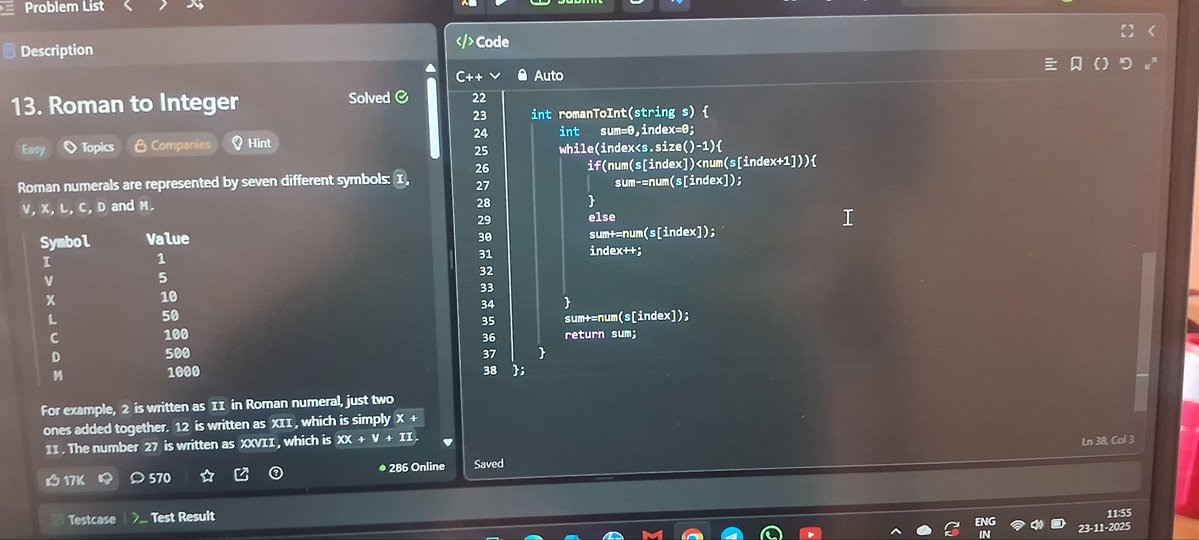 preeti_kus2007's tweet image. 🚀Today  continued  my learning journey with a focus on DSA string  and solve  some problems 
•Roman to integer
•Add  string
•Factorial  of a number
✨️Small progress &amp;gt;no progress 
#CoderArmy #learningjourney