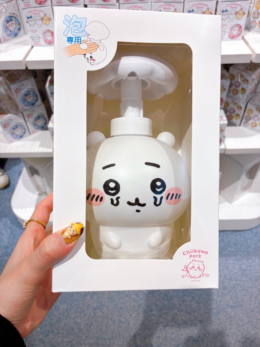 ちいかわパークにちいちゃんのソープディスペンサーあった！！ 前来た