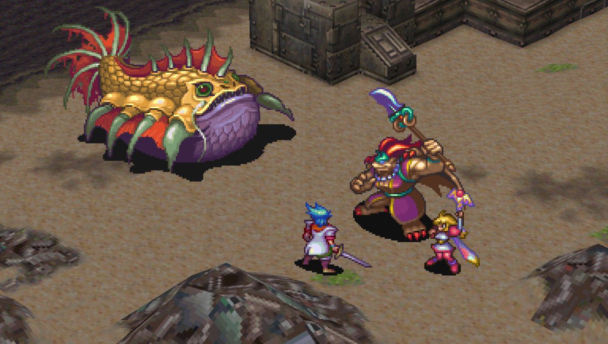 Aizmov's tweet image. The sudden urge to replay Breath of Fire III… easily a Top 10 JRPG of all time. That deep classic turn-based combat and those gorgeous sprites never get old. It needs a soulful remaster!