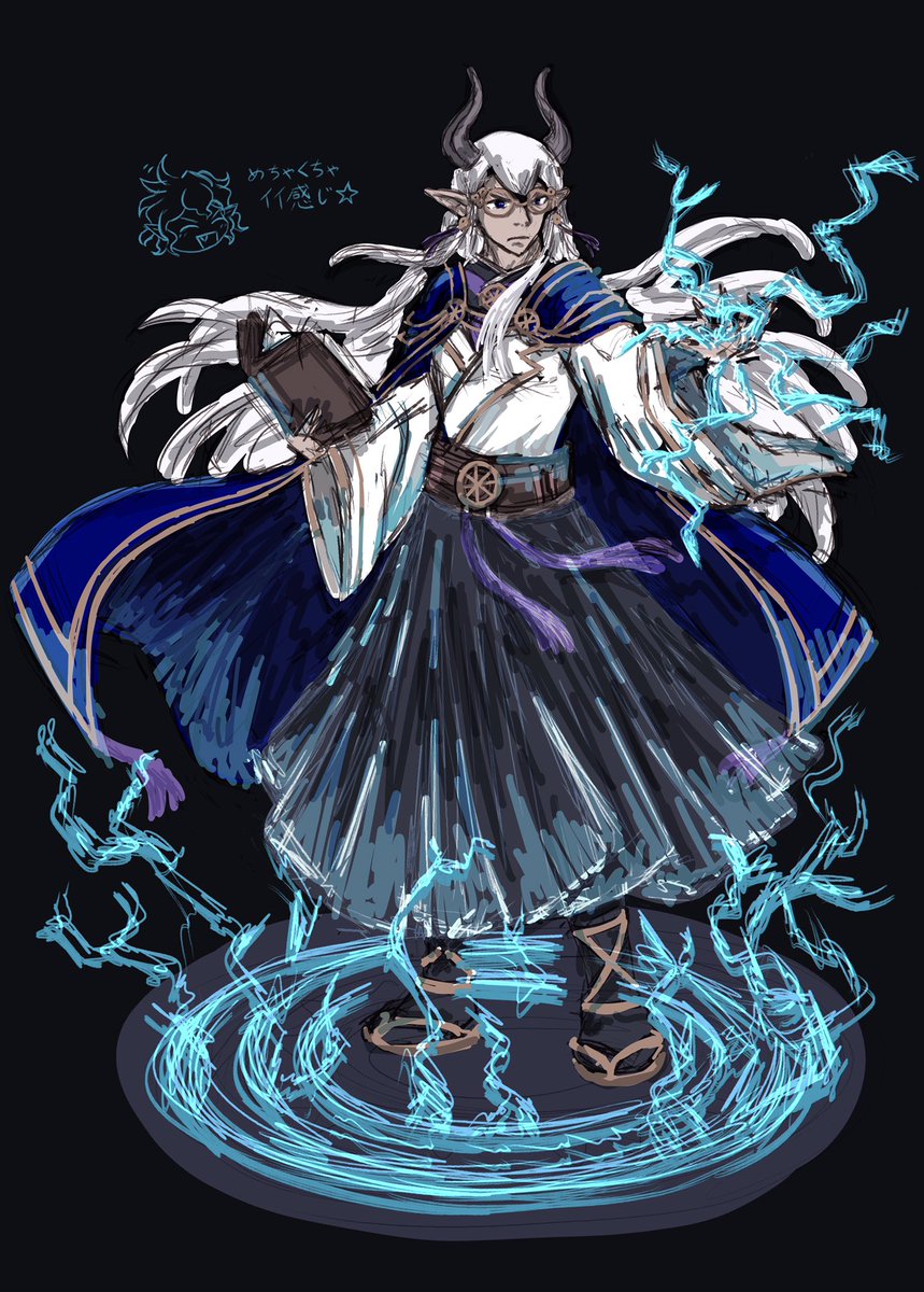 #三連休はフォロワーさんが増えるらしい
とてもラフで失礼しますが…いつもと違う効果を試してみたらイイ感じになったので✨