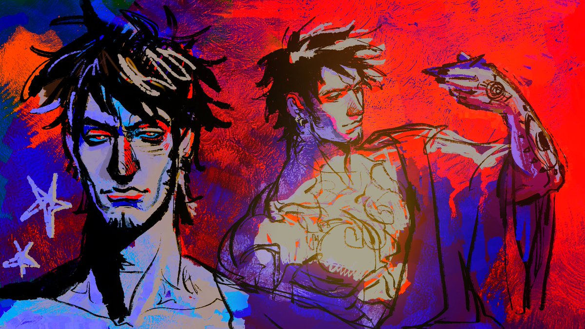 morgjjjj's tweet image. I can&apos;t stop painting him, I&apos;m too in love with him #Trafalgarlaw #onepiece #sketches #art