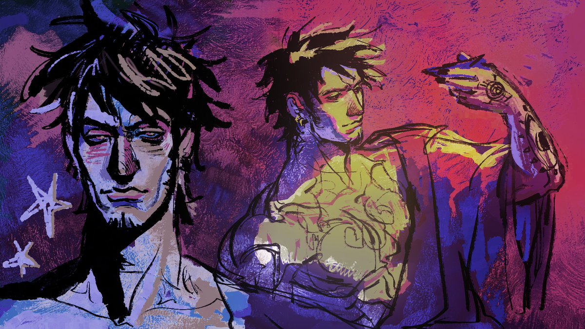 morgjjjj's tweet image. I can&apos;t stop painting him, I&apos;m too in love with him #Trafalgarlaw #onepiece #sketches #art