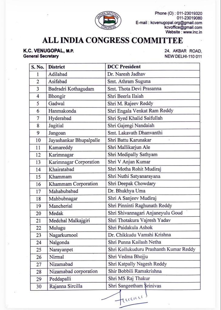Mohankumar_NSUI's tweet image. &quot;Heartfelt congratulations to the newly appointed DCC Presidents.May your leadership strengthen our party&apos;s roots and take it to new heights, making it a household name across the nation.&quot;#Mohankumarbattapothula #MohankumarNSUI 
#Telangana #DCCPresident
#sangathansrijanabhiyan