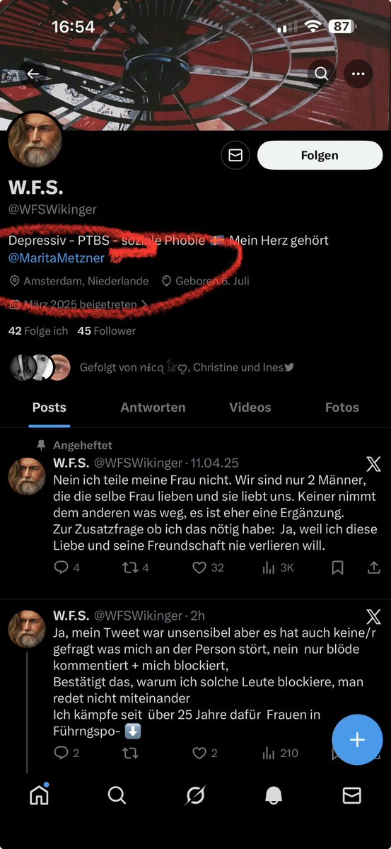 Damit ist doch alles gesagt. Zwei psychisch komplett verwirrte, die sich gegenseitig bestätigen. Die eine erfindet Männer und Affären, der andere spielt Fake-Wikinger und beleidigt tolle Menschen im Internet. Ein Traumpaar aus Restmüll. 🤡🖕