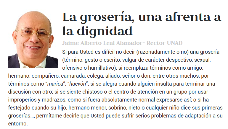 JaimeLeal_'s tweet photo. Las groserías no son delito (salvo si injurian o calumnian, acosan u ofenden la moral o religión). El problema es de cultura y de convivencia ciudadana.

¿Qué rol juegan las groserías en su vida? Mi reflexión en @Diarioccidente 

https://t.co/TrbOsqGXxG https://t.co/pRnWc5DZvE