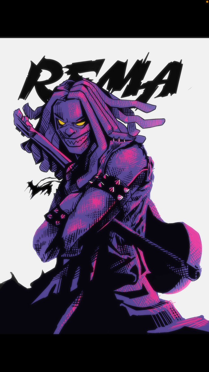 I’ve had Art block for months😭, finally made something while listening to <a href="/heisrema/">REMA</a> ‘s VILLAIN, say something nice 🤧