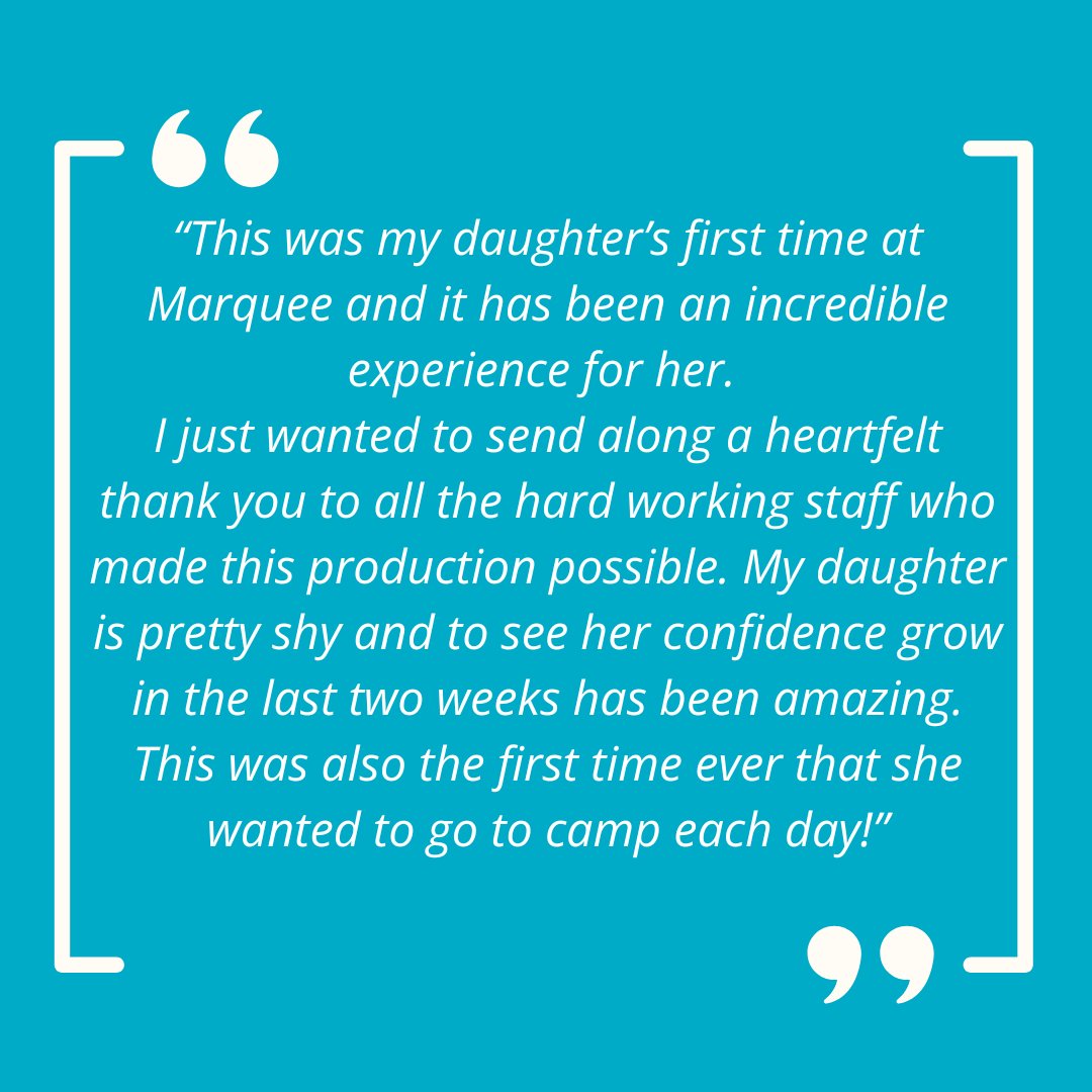 MarqueeTP's tweet image. Thank you for trusting Marquee to inspire your child. We’re honoured to be part of both their artistic and life journey.

#marqueetp #testimonials #theatreismagic #musicaltheatre #artseducation #inspiringchildren