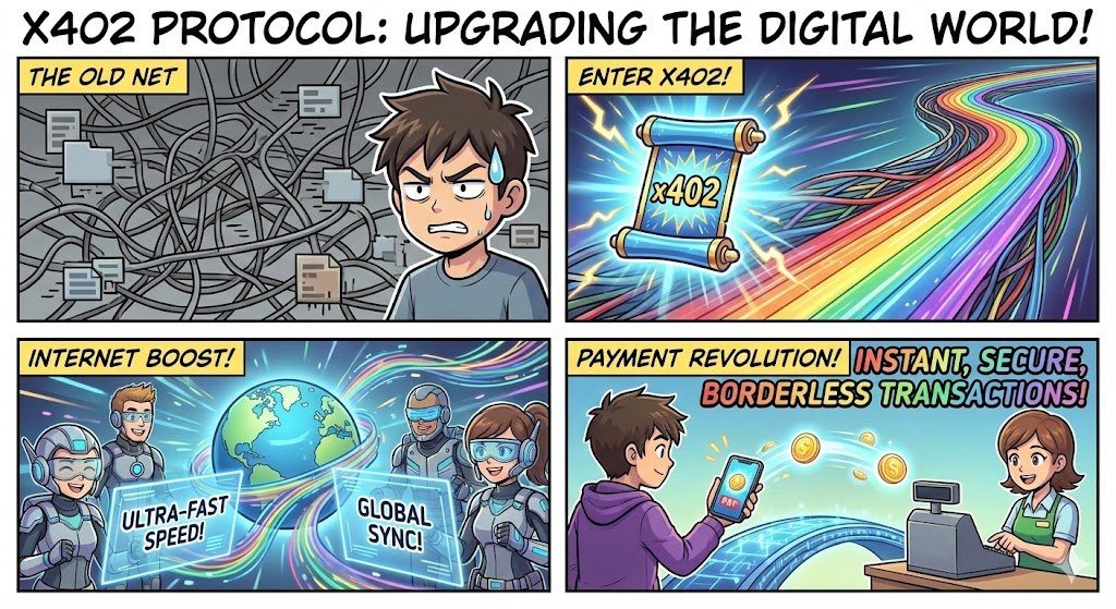SocMar7's tweet image. The digital world is getting a massive upgrade

Out with the slow, tangled &quot;Old Net.&quot; In with the X402 Protocol!

This brings instant, secure, and borderless transactions, powered by ultra-fast speed and global sync. The payment revolution is now

#X402Protocol #PaymentRevolution