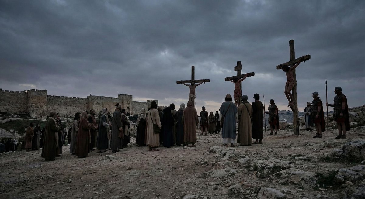 minchoi's tweet image. Holy moly... Nano Banana Pro is wild

&quot;Create an image at 31.7785° N, 35.2296° E, April 3, 33 CE, 15:00 hours.&quot;