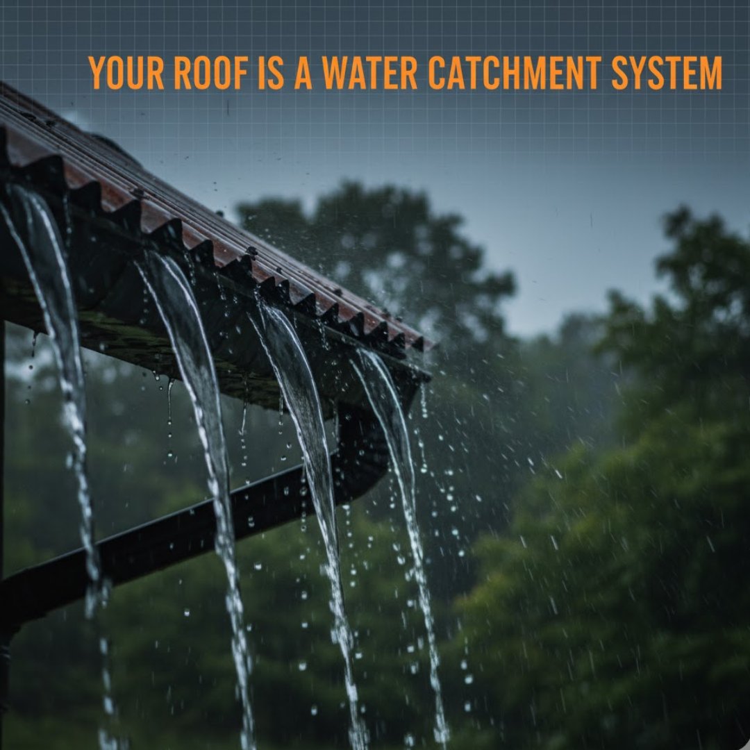 the_ffootprint's tweet image. Analyst&apos;s Math: Rainwater Harvesting 🌧️
Your roof is a resource.
The Formula: [Roof Sq Ft] x [Rain (in)] x 0.623 = Gallons
The Reality: A small 1,000 sq ft roof in a single 1-inch storm yields 623 Gallons.
Free. Delivered.
#rainwaterguide  #homesteading #Offgrid  #math