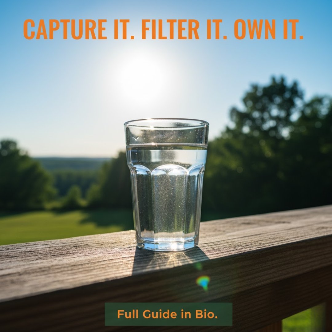 the_ffootprint's tweet image. Analyst&apos;s Math: Rainwater Harvesting 🌧️
Your roof is a resource.
The Formula: [Roof Sq Ft] x [Rain (in)] x 0.623 = Gallons
The Reality: A small 1,000 sq ft roof in a single 1-inch storm yields 623 Gallons.
Free. Delivered.
#rainwaterguide  #homesteading #Offgrid  #math