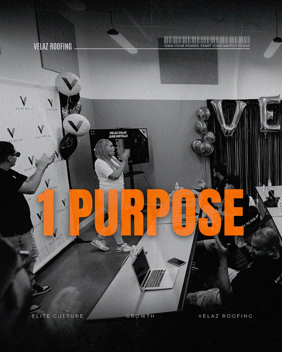 VelazRoofing's tweet image. 1 PURPOSE. BE GREATER TOGETHER. 💪

At Velaz Roofing, purpose unites us, culture defines us, and teamwork drives us forward. When we grow together, we rise together — because greatness is built as one. ⚡️

#VelazRoofing #OnePurpose #BeGreaterTogether