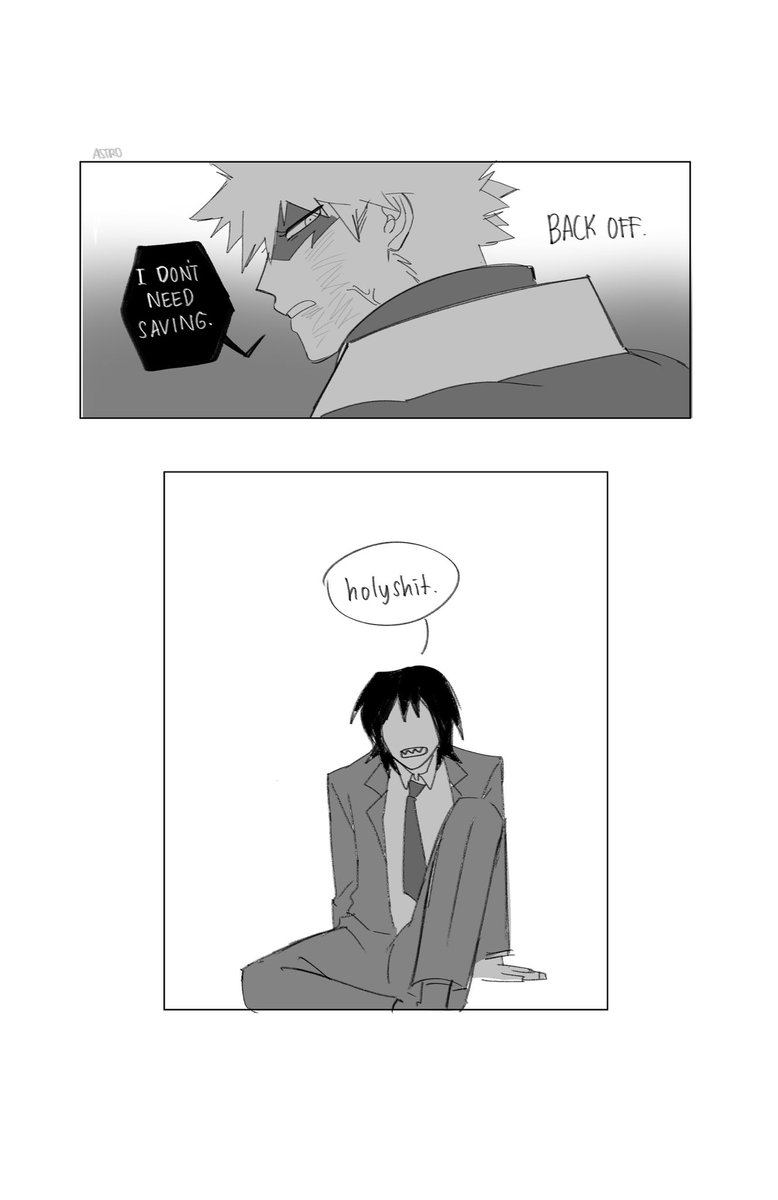 Been thinking a lot about Civilian kirishima x pro hero bakugo  💭#kiribaku
