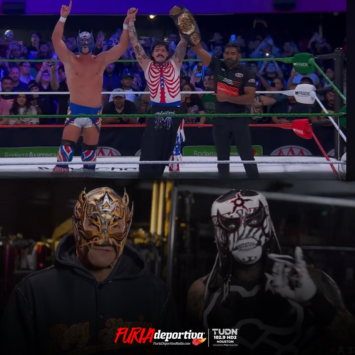 FuriaTUDN's tweet image. #FuriaDeportiva

Los nuevos Gringos Locos salieron victoriosos, pero la sorpresa llegó al final…

¡Se hizo oficial el regreso de los Lucha Brothers! 🇲🇽🔥

El destino está escrito: se verán las caras en Guerra de Titanes.

#FuriaTUDN #FuriaNeta #WWE #AAA #LuchaLibre