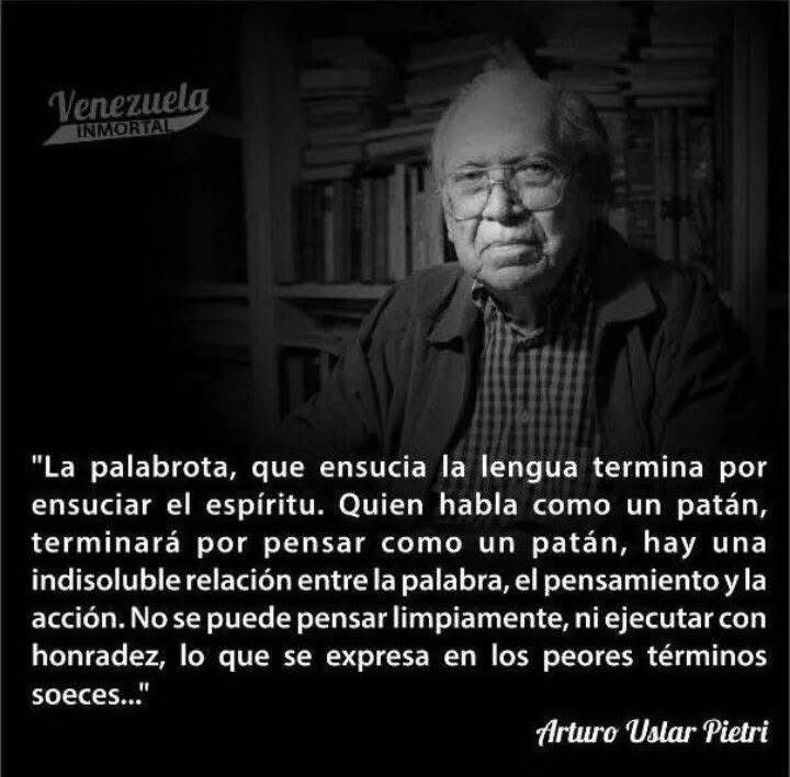 Nos convertiremos en como hablamos. Si hablas como un vulgar, serás un vulgar, eres lo que piensas y te conviertes en lo que dices. Gracias a #venezuelainmortal  por esa imagen.